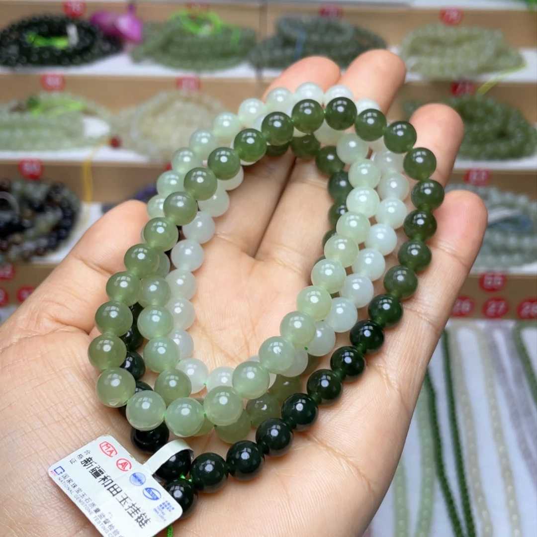 和田玉颈饰未镶嵌8mm