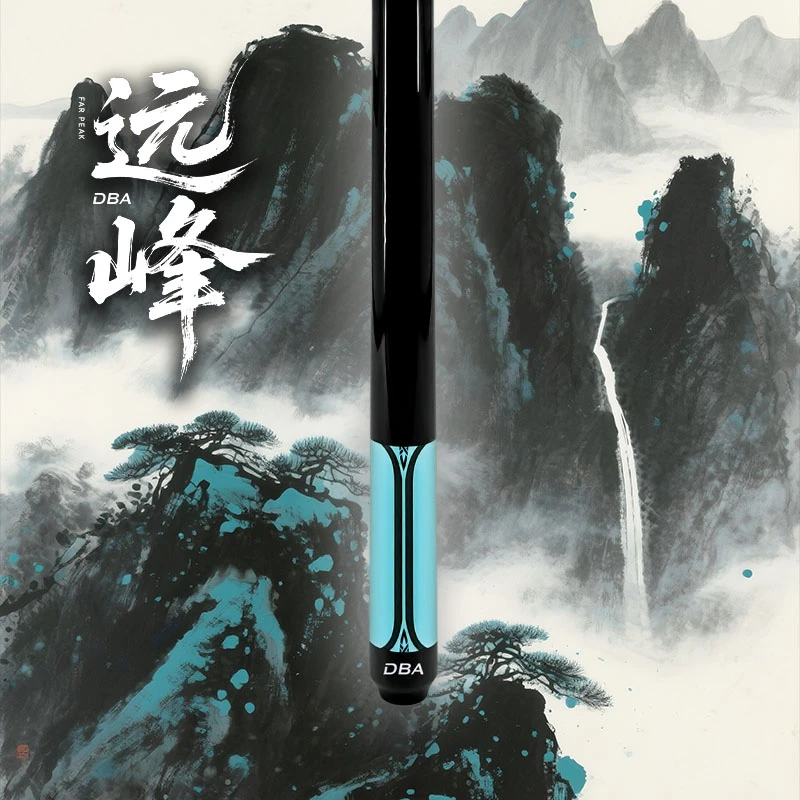 DBA远峰中式黑8九球花式枫木台球杆大头入门版