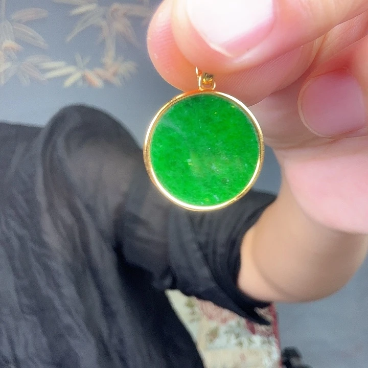 翡翠银S925镶嵌吊坠(不含链)特价