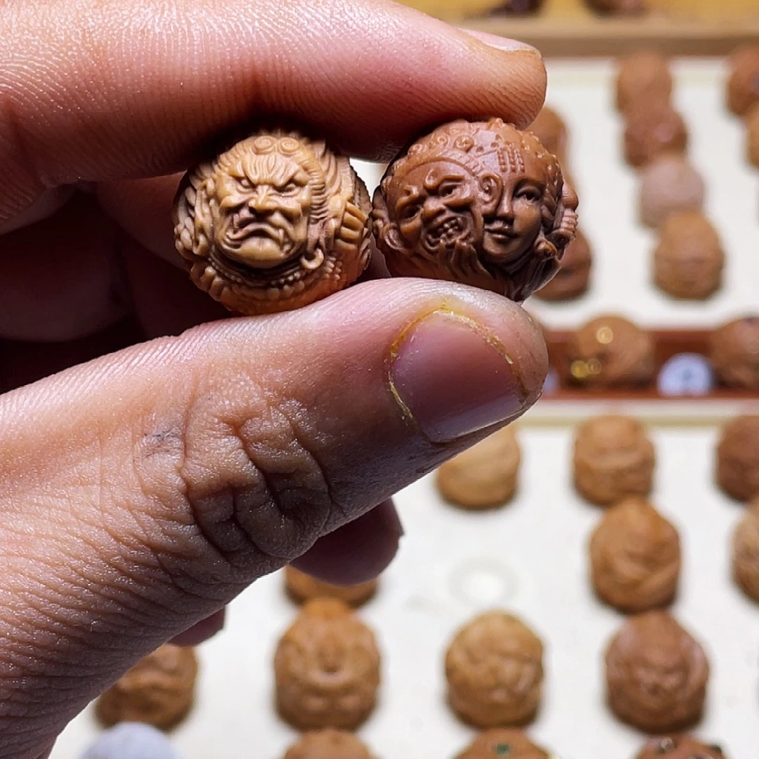 般***若猴头核桃吊坠17左右猴头核桃雕刻