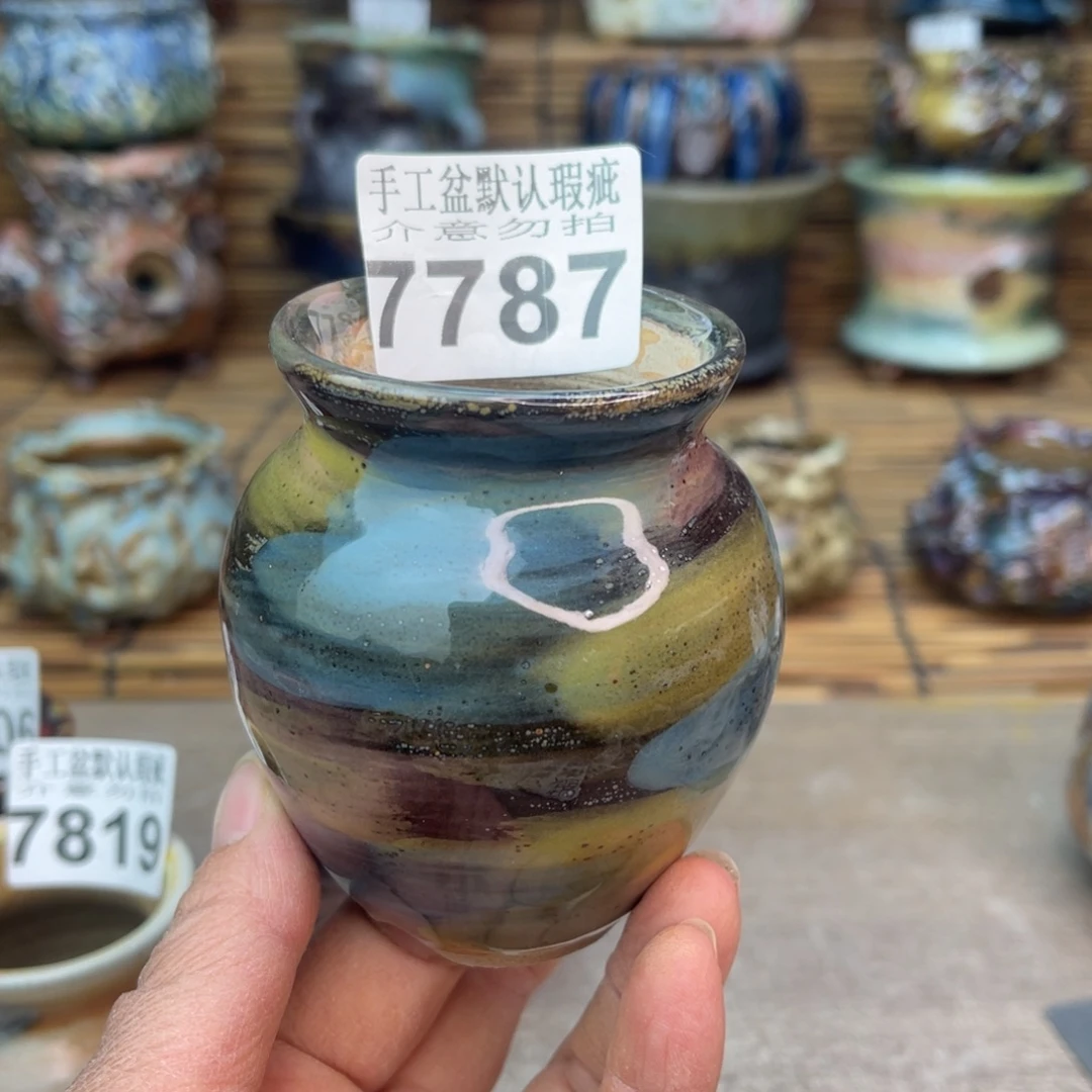 手工花盆默认瑕疵完美者勿拍