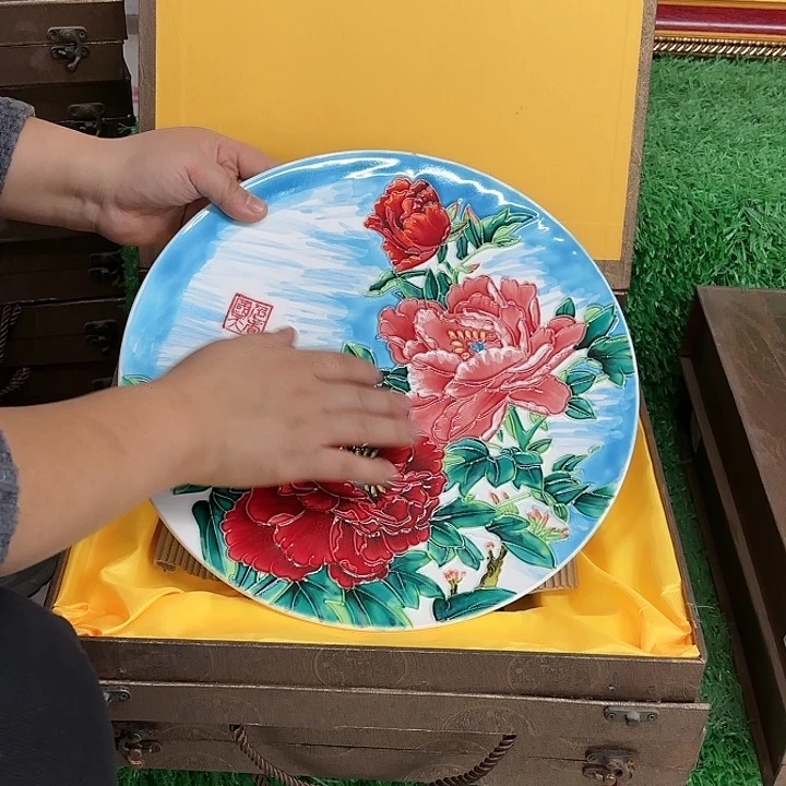 陶瓷板画12寸赏盘