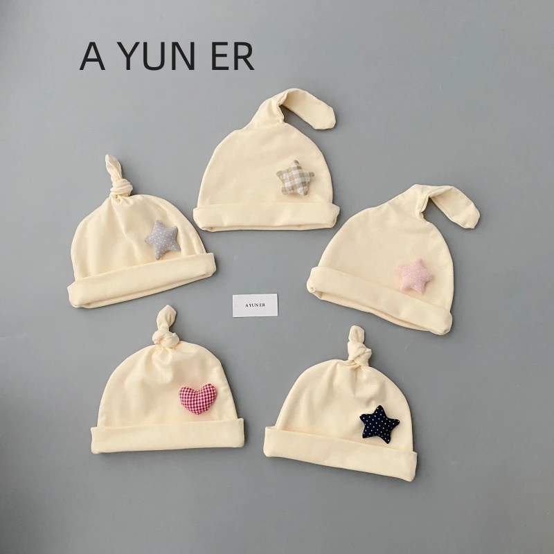 婴儿帽子春秋季新款护囟门帽超萌可爱婴幼儿套头帽男女宝宝胎帽潮