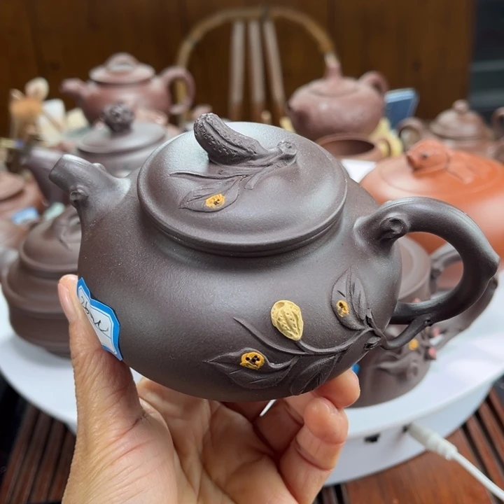茶壶紫砂紫砂花茶