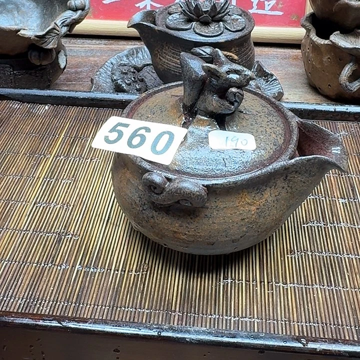 纯手工制作粗陶茶具