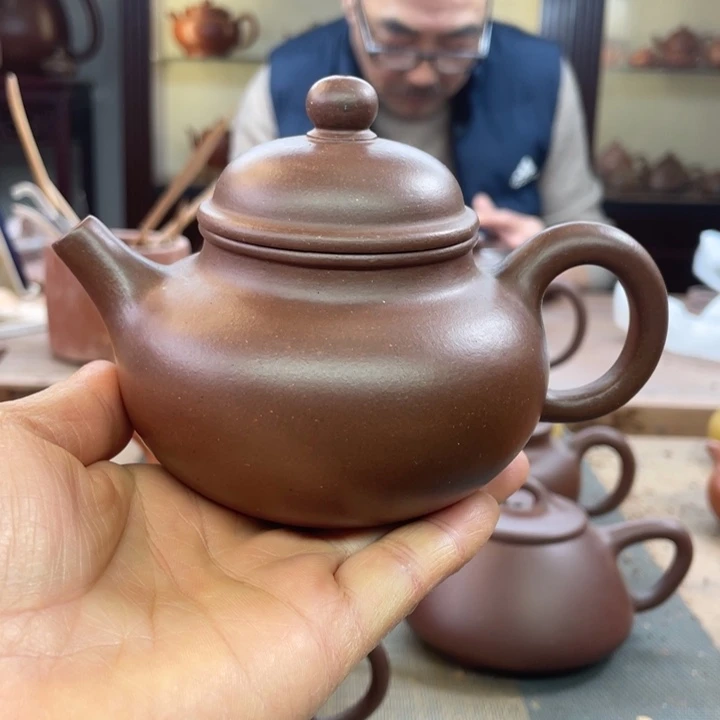 茶壶紫砂刚***✌容天壶原矿底槽清