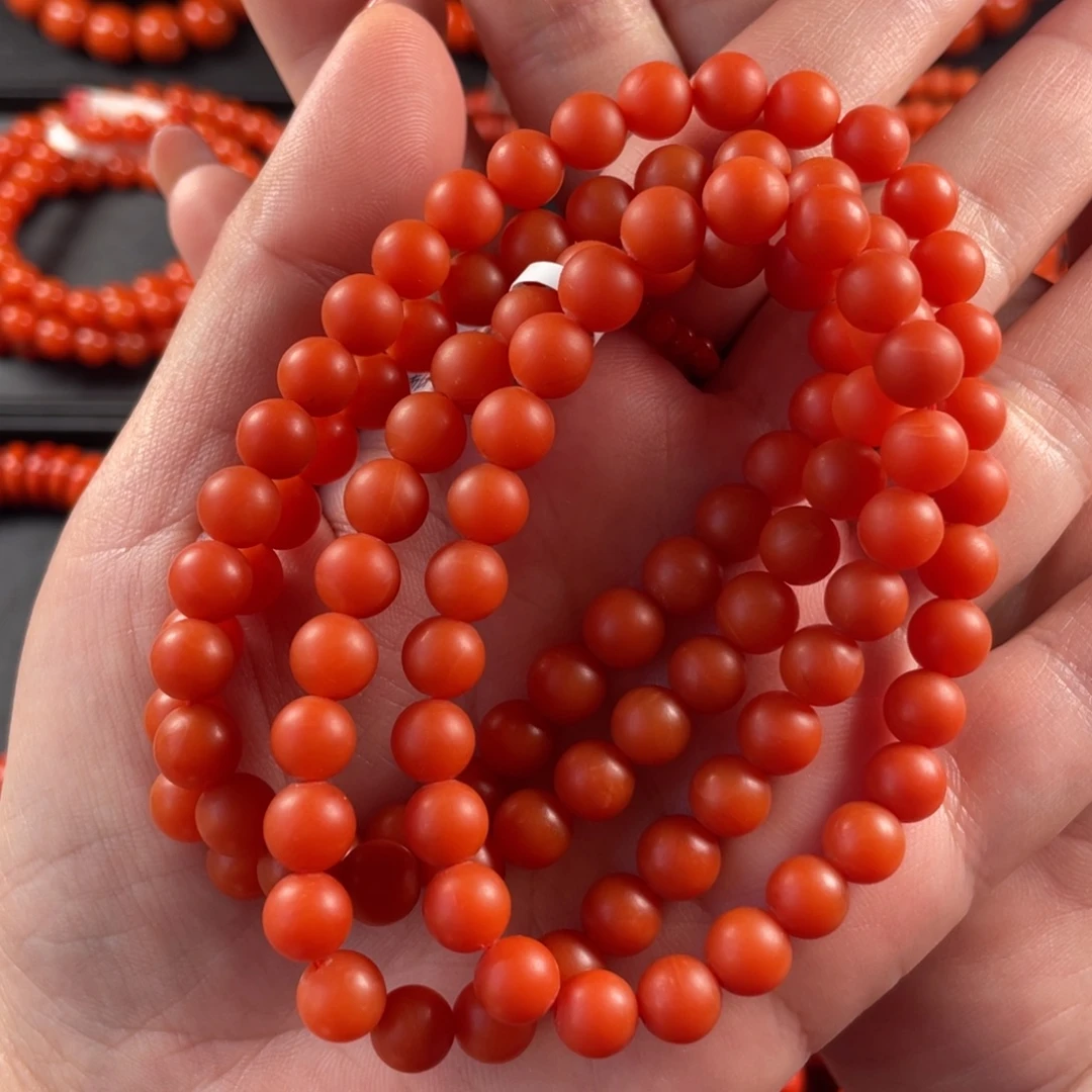 旺***姐南红玛瑙未镶嵌手链妞7