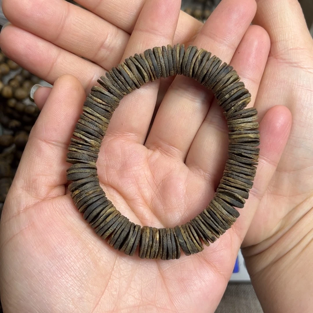 沉香手串九*油叶子沉水药片珠1.2规格