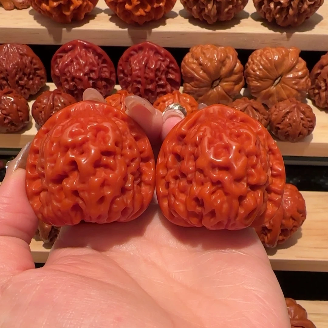 文玩核桃吊坠玉化官帽44精品2993