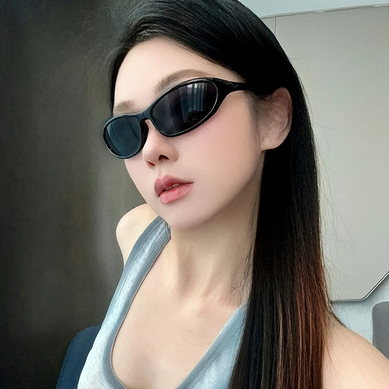 2025新款墨镜千禧辣妹高级感科技感y2k防紫外线骑行防风太阳眼镜
