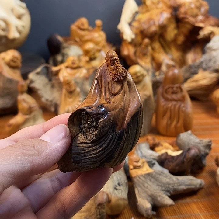 柏木（崖柏）达摩手把