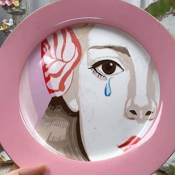 杯碟陶瓷摆件陶瓷微瑕