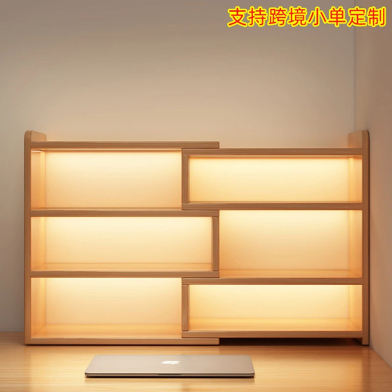 实木生态板书架桌面置物架书桌收纳架家用桌上简易耐用小书柜