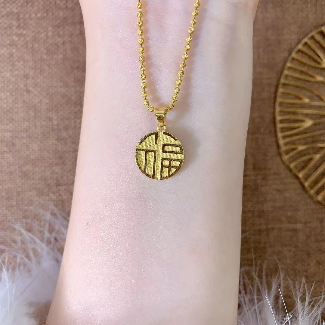 【伟新源】足金999 5G工艺 福牌吊坠2.76克（不含链）