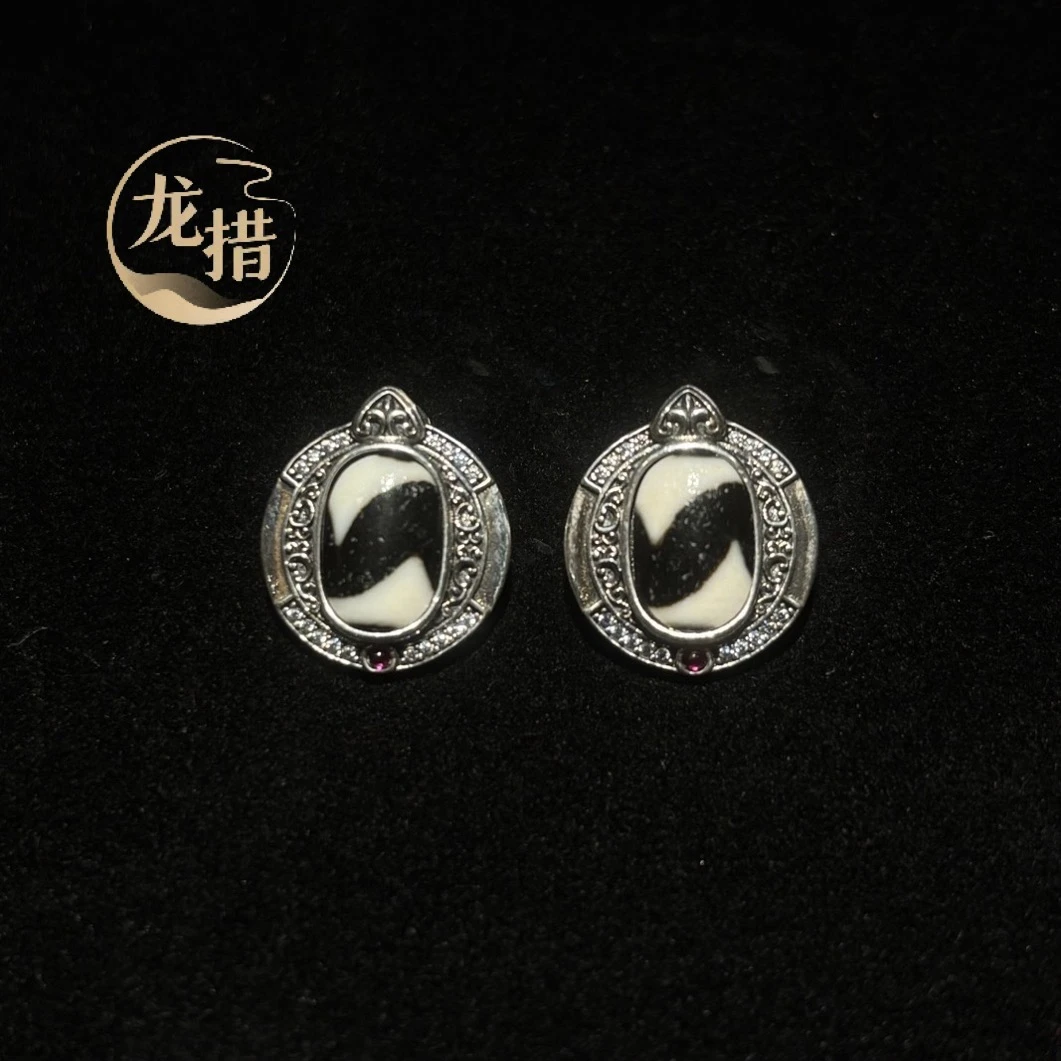 925银耳饰 【龙措设计】虎牙tian珠耳钉