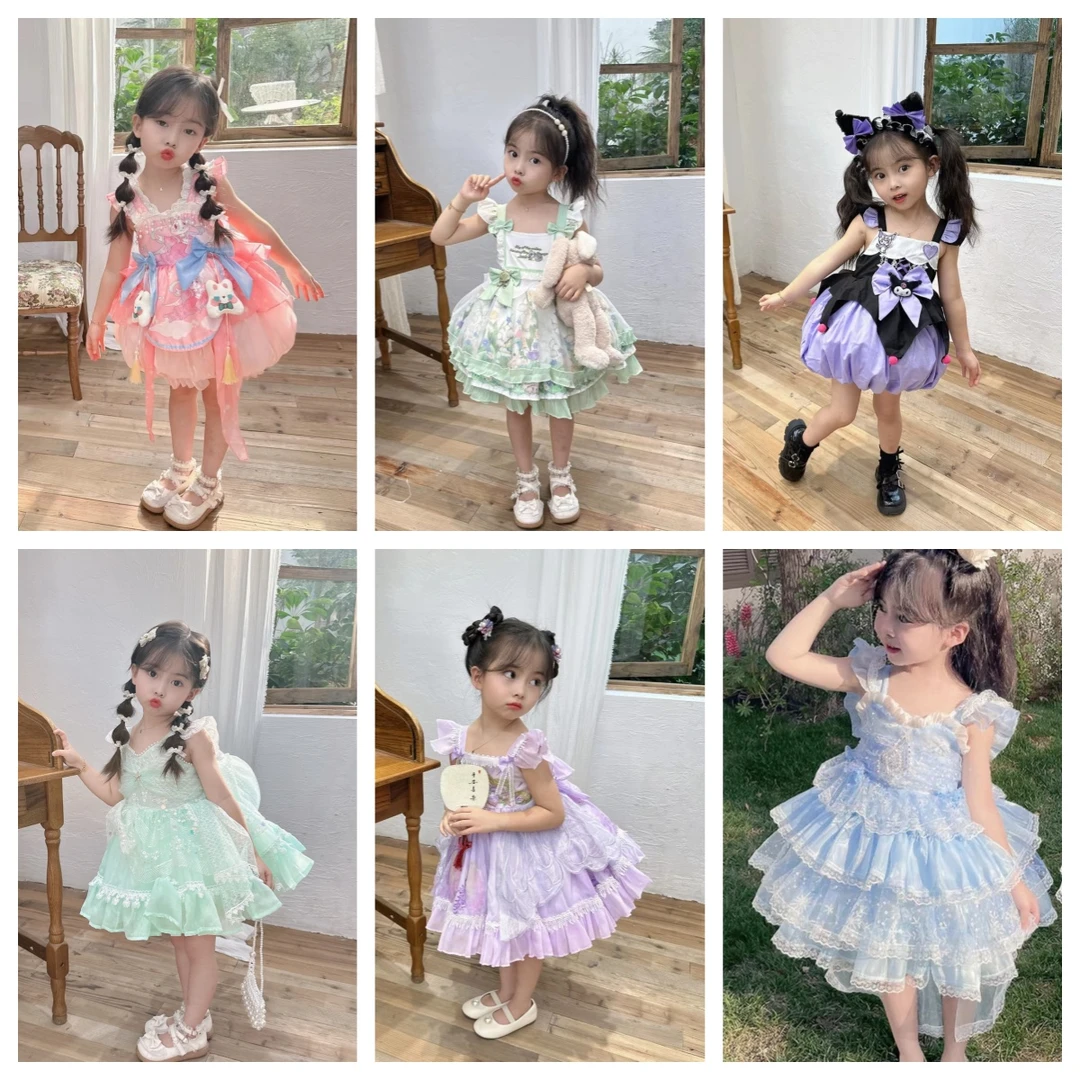 （年中大促)女童2025新款洛丽塔连衣裙儿童洋气四季公主裙蓬蓬裙