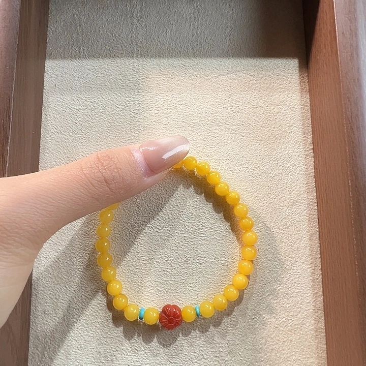 蜜蜡未镶嵌手串6.1mm蜜蜡手串