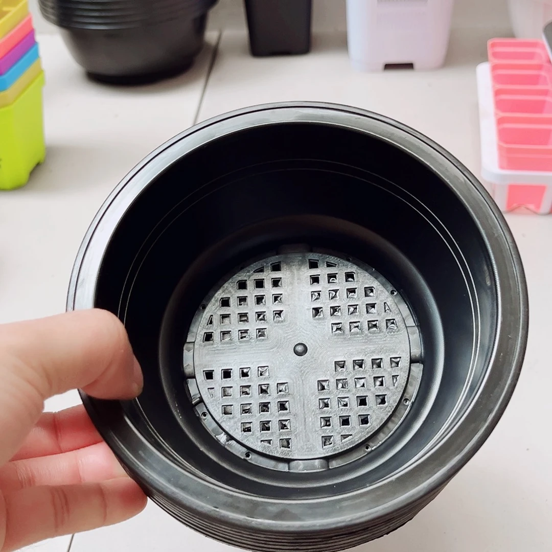 韩盆口16高7黑盆10个无托