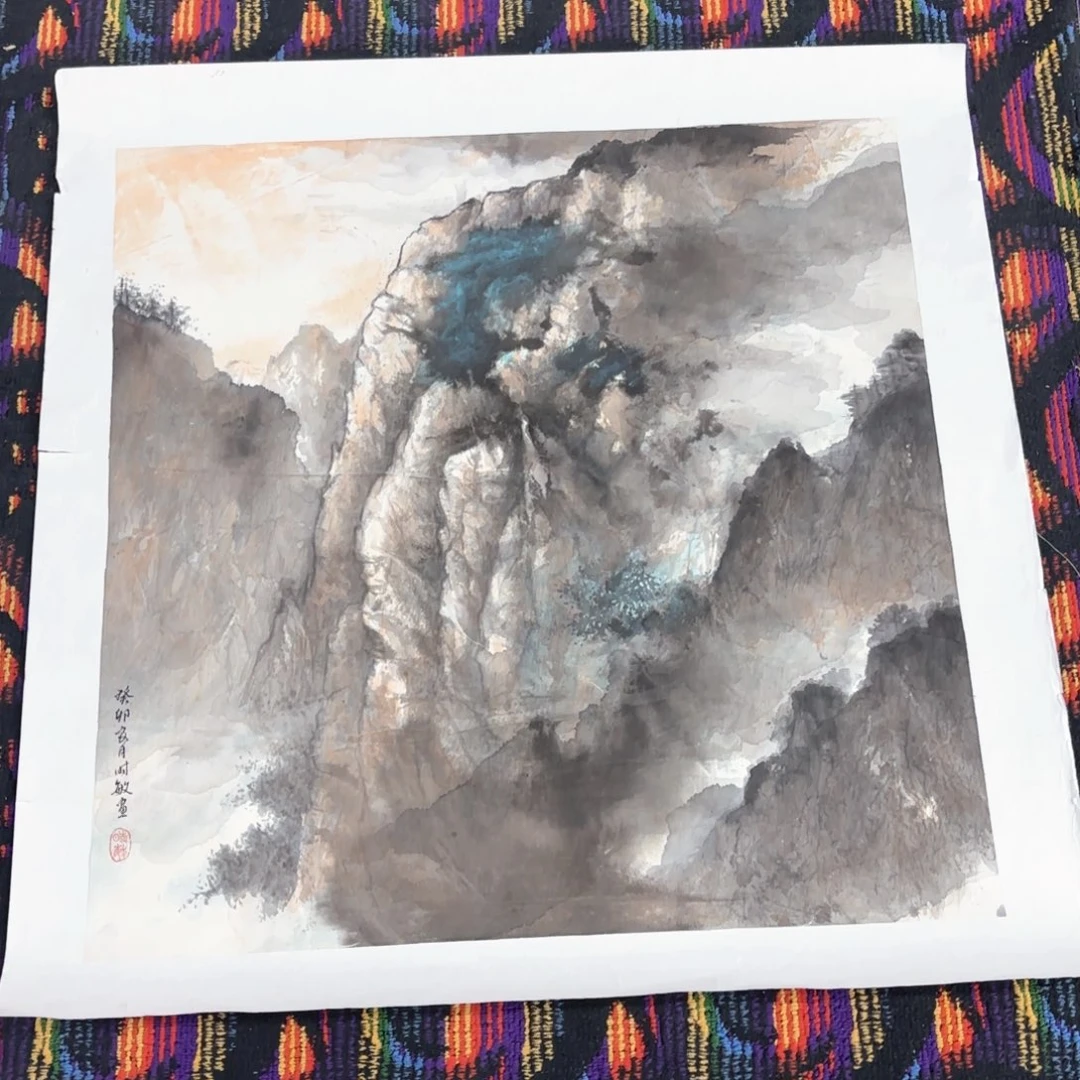 国画青**鹭尹郁4尺斗方马