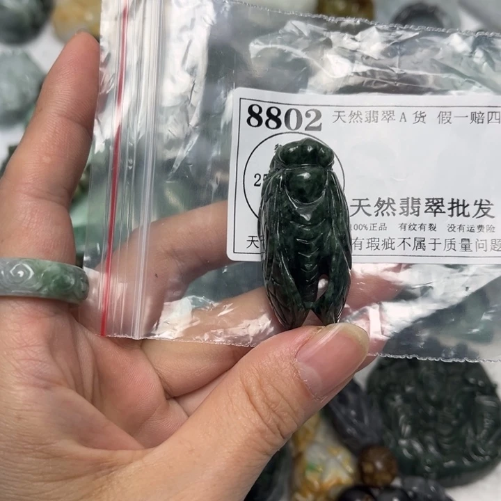 翡翠未镶嵌颈饰8802