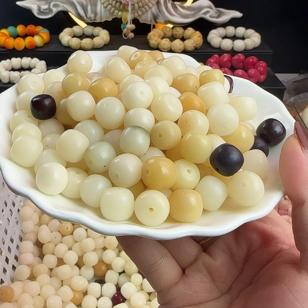 菩提根/象牙果手串微瑕卡12-14混桶200颗