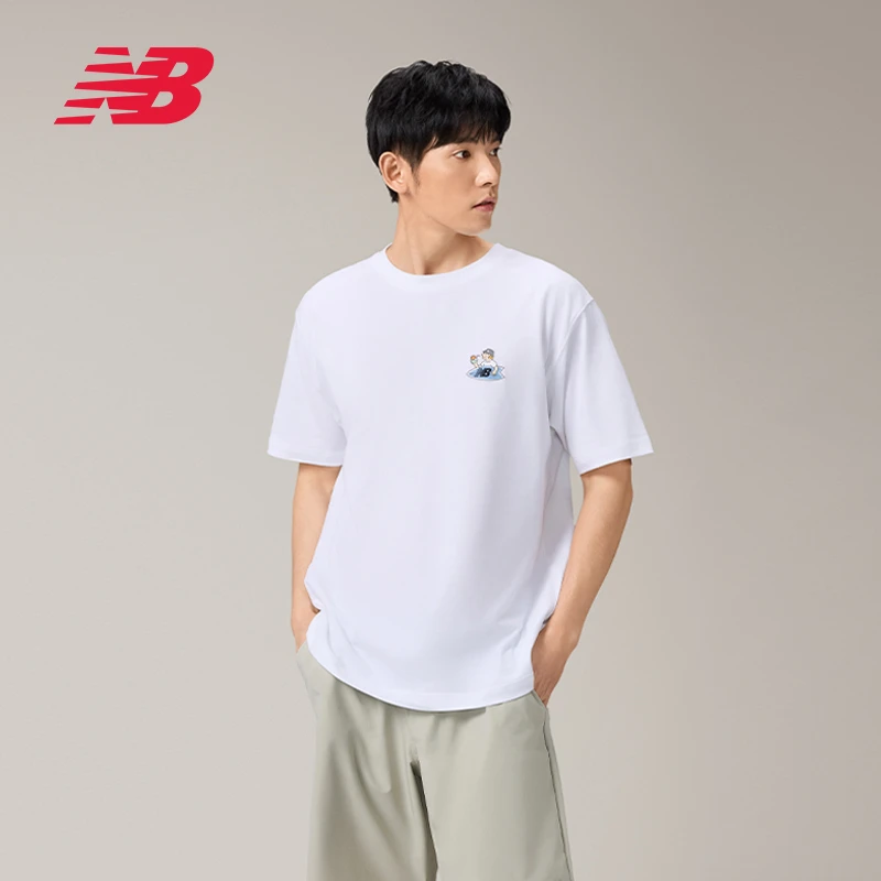 【流光风】 NB官方25新款夏季印花多巴胺圆领短袖T恤MT51876