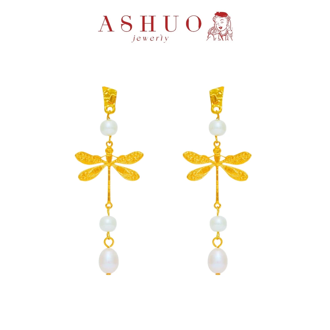 铜合金耳饰 阿烁中古Cecile&J  as10305