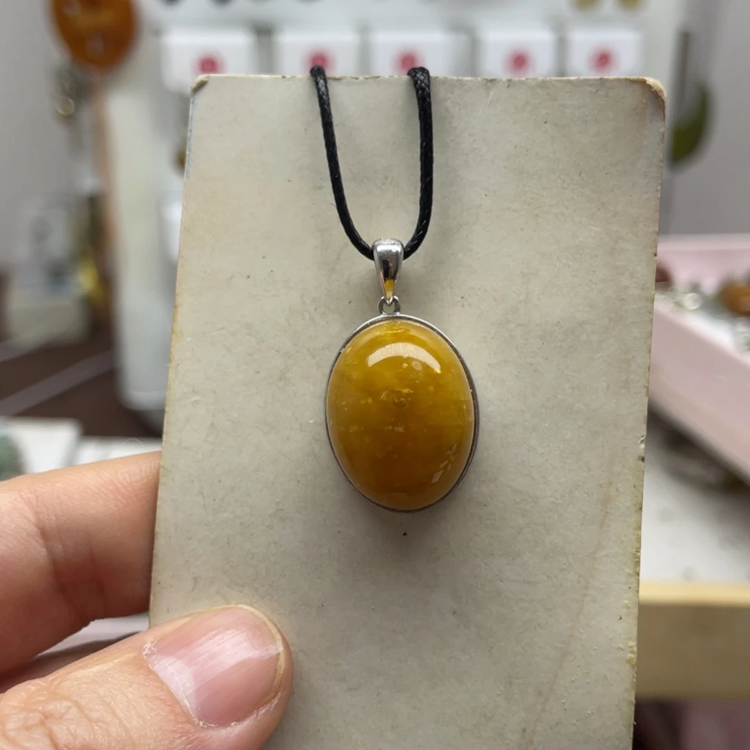 星***愿蛇纹石玉未镶嵌吊坠