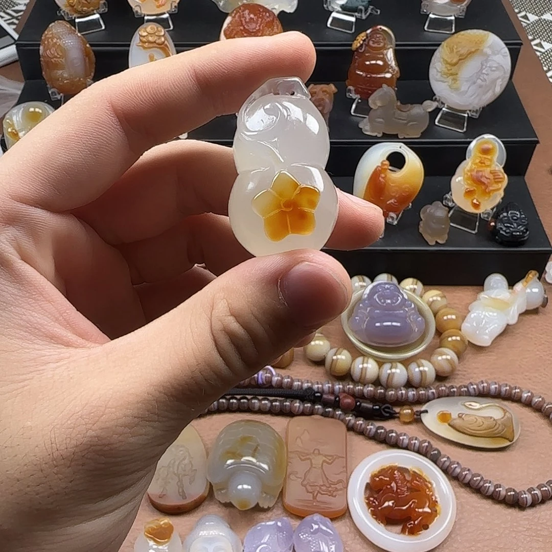 玛瑙/玉髓未镶嵌吊坠(不含链)