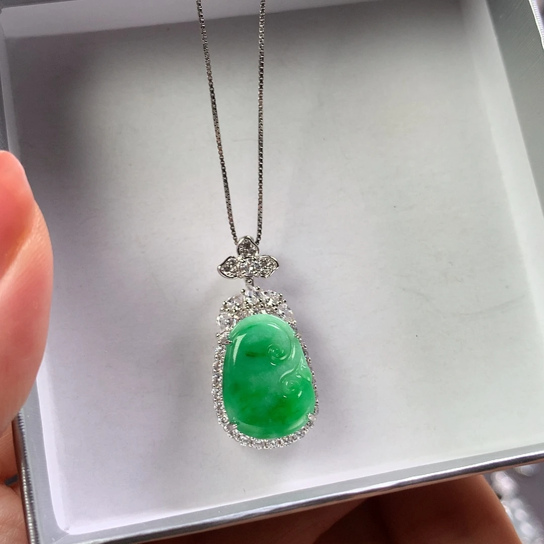 翡翠银S925镶嵌颈饰1111111