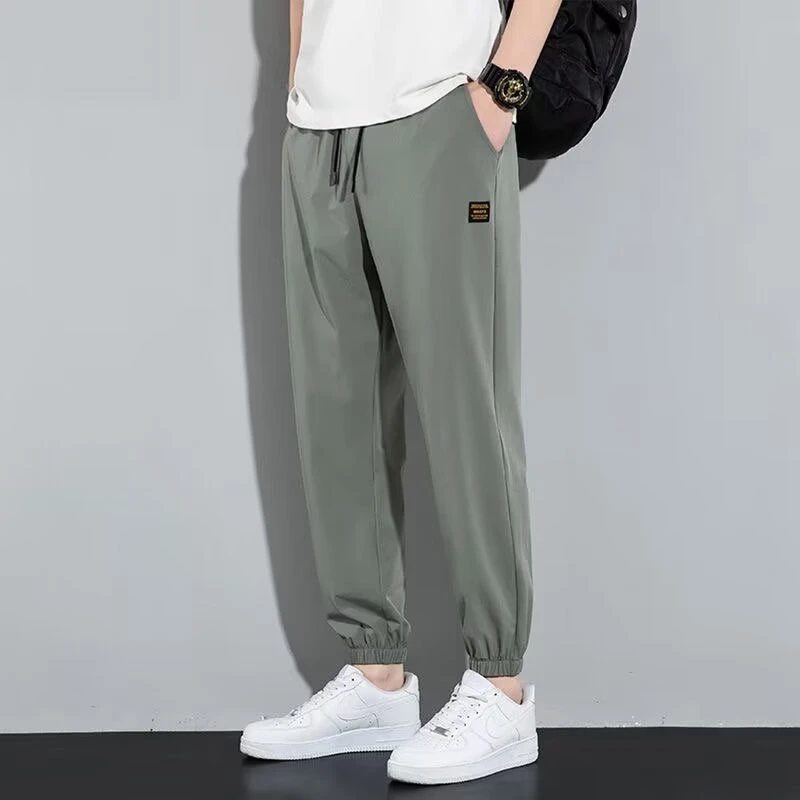 夏季爆款百搭九分裤薄款速干潮流裤运动长裤裤子束脚裤宽松弹力