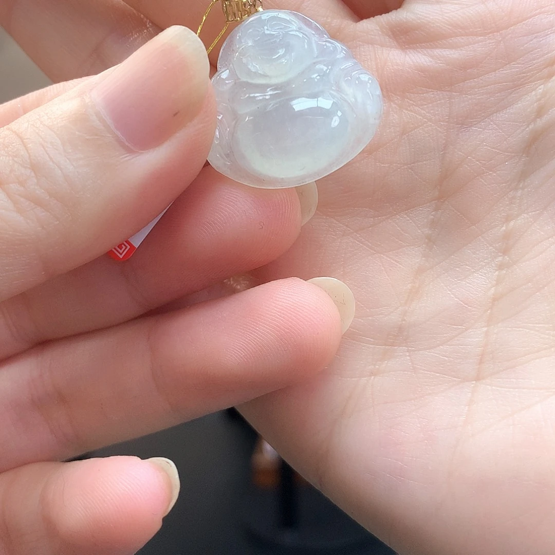 翡翠18K金镶嵌项链