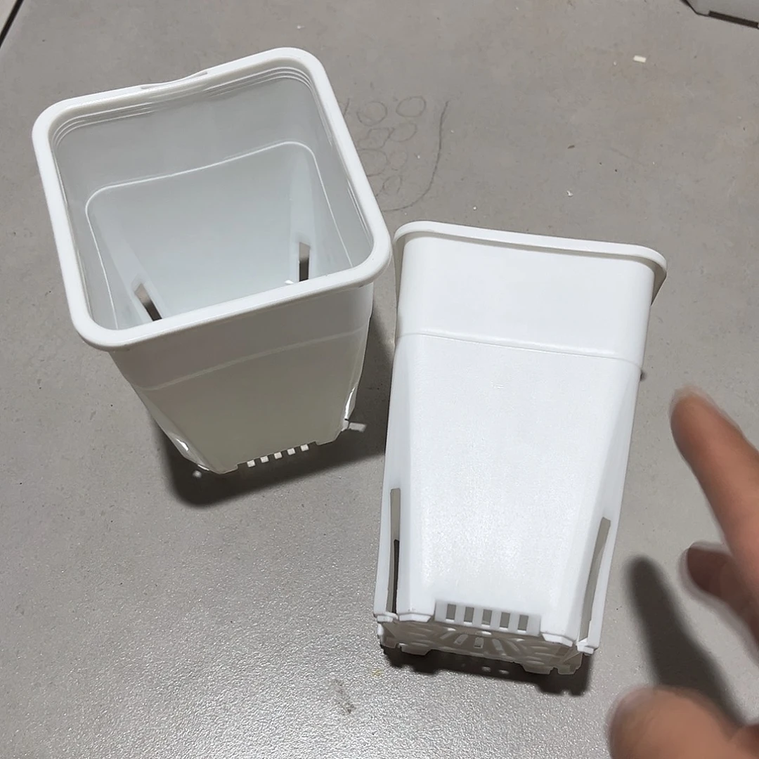 中厚高方口10高14白盆10个无托