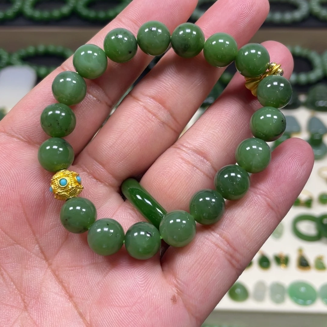 和田玉（碧玉）未镶嵌手链