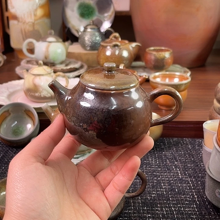 柴烧微瑕龙窑精品壶