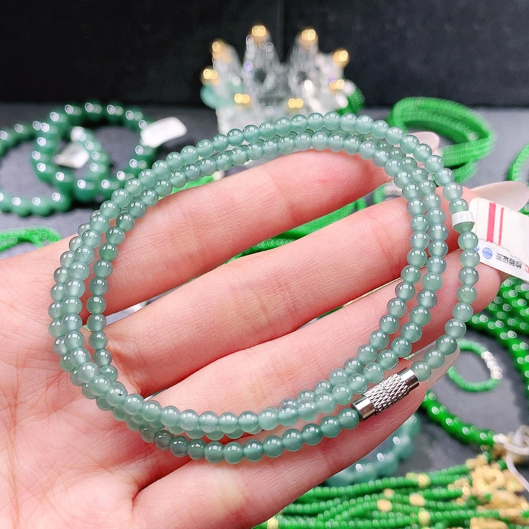 翡翠未镶嵌手链项链