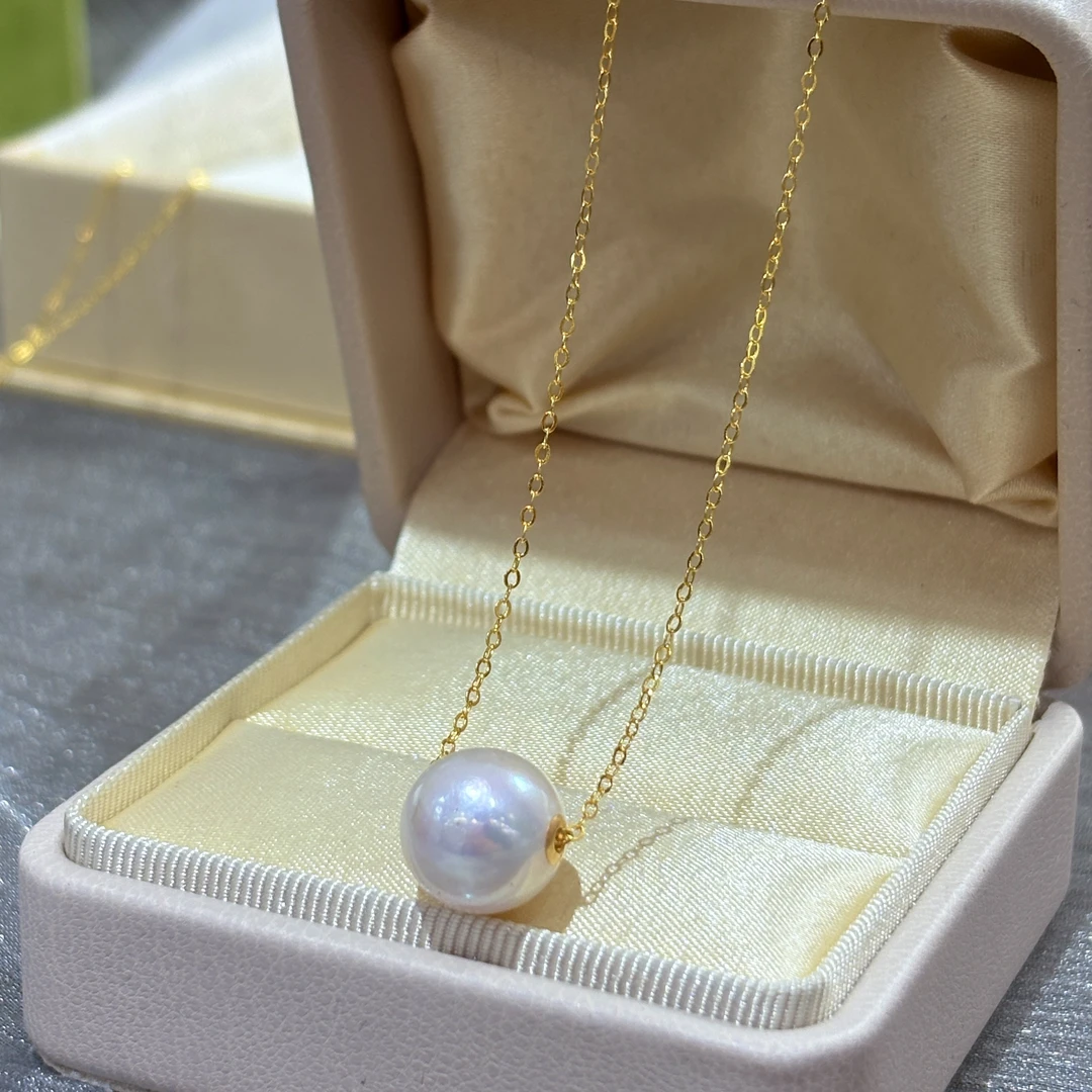 【宠粉福利】【小彤专属】G18k金路路通珍珠吊坠10~11mm赠银链RY81022