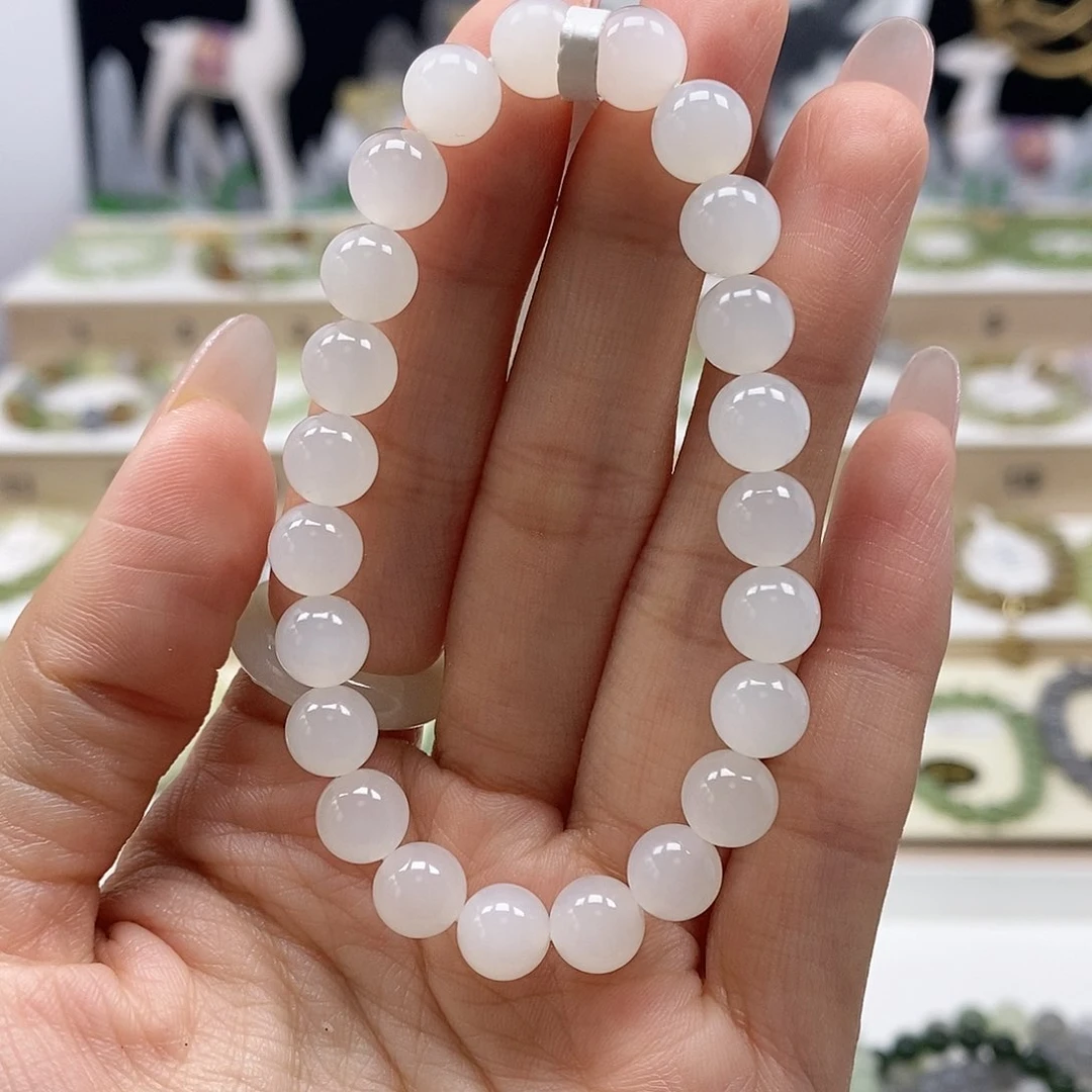 未镶嵌手链和田玉半**冰