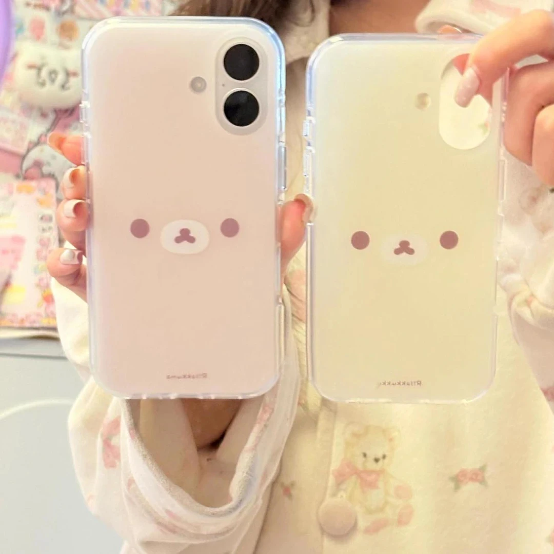 雅天立可爱轻松熊适用苹果16/13/14情侣手机壳华为vivo小米15oppo