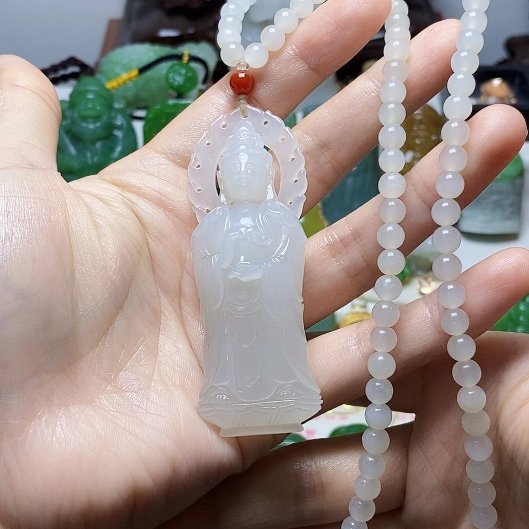 和田玉未镶嵌颈饰A*七