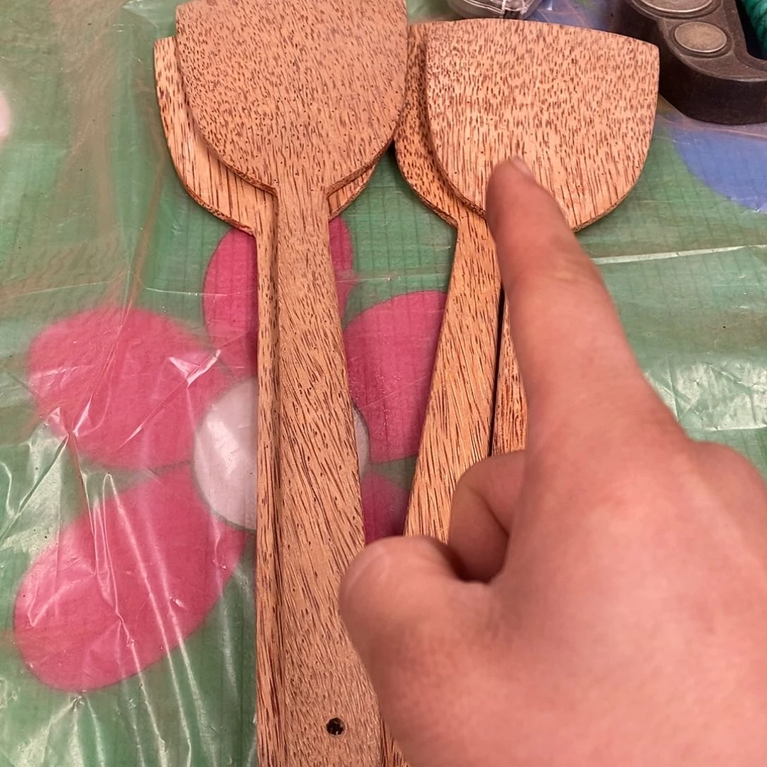 风车木（黑檀木）椰子木铲子4个