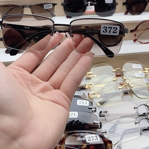 一体款天然水晶石镜