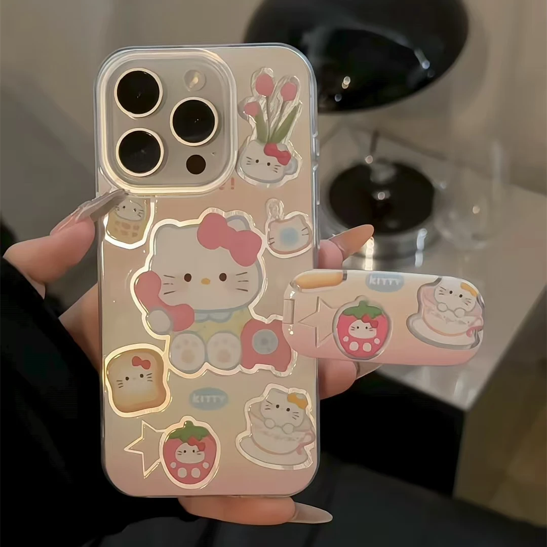 电话凯蒂适用苹果17华为p70oppo小米15vivoIQOO羽纱imd支架手机壳