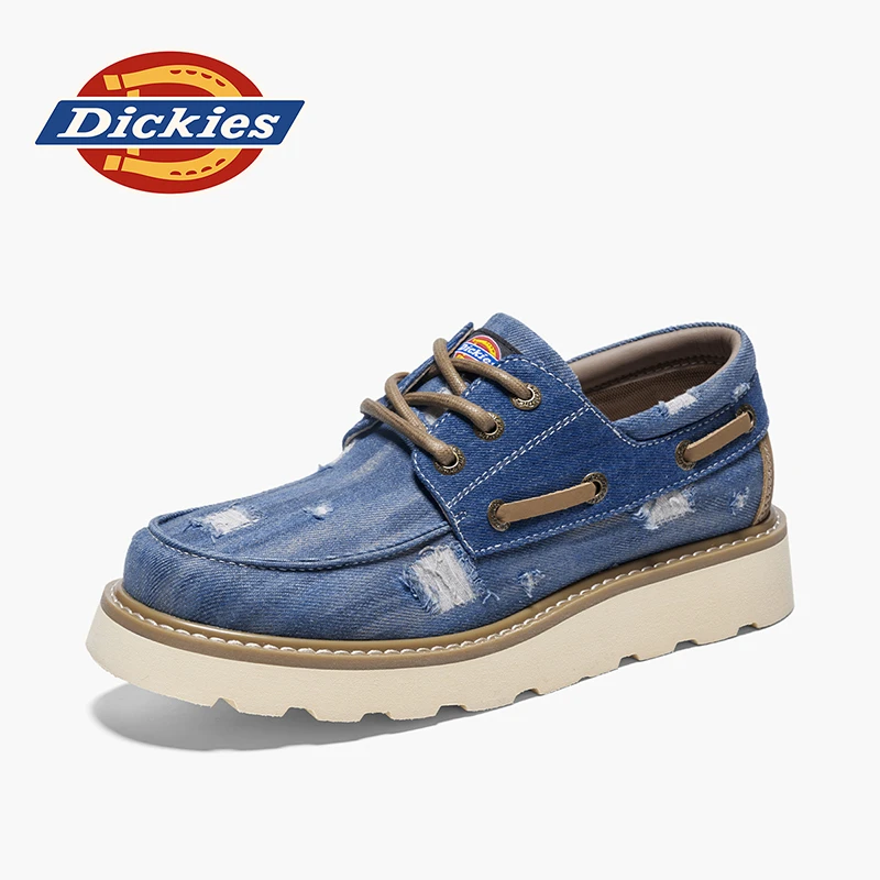 Dickies男休闲鞋2025冬季新款英伦工装鞋百搭厚底时尚舒适乐福鞋