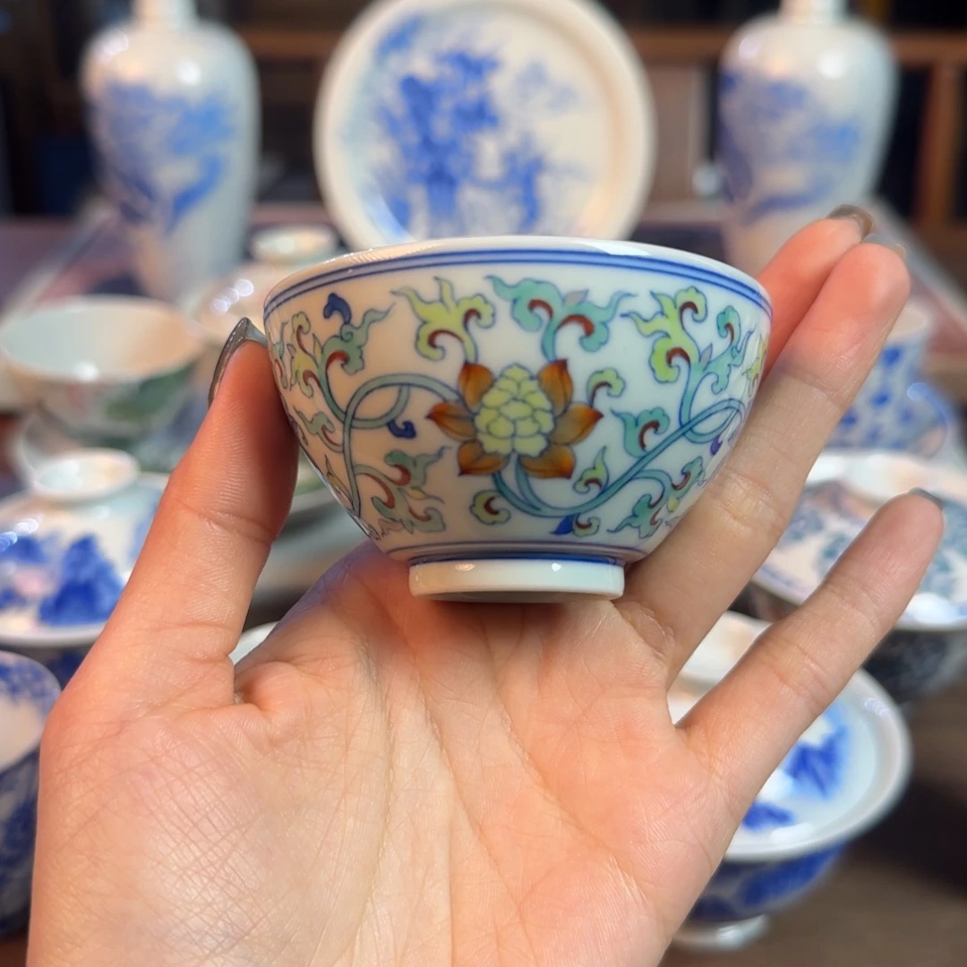 名窑口 斗彩岩茶杯福利