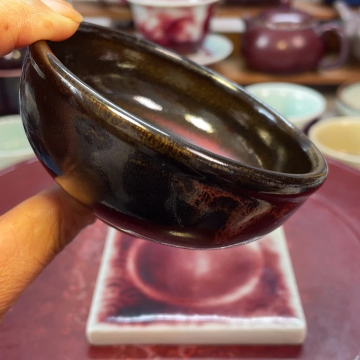 摆件传统煤烧唐钧风茶盏