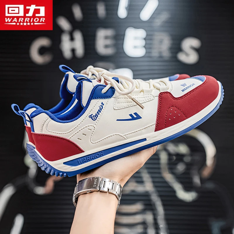 回力正品阿甘男鞋春季2025新款皮面运动休闲板鞋男士轻便跑步潮鞋