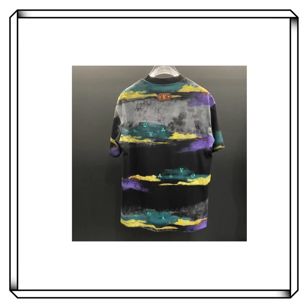 【涛涛 XU-360 】25年设计师限定款七彩祥云系列匹马棉短袖男女同款