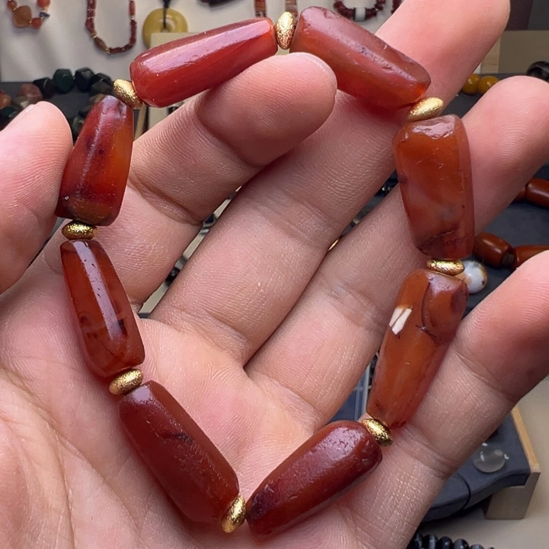 玛瑙/玉髓颈饰合金