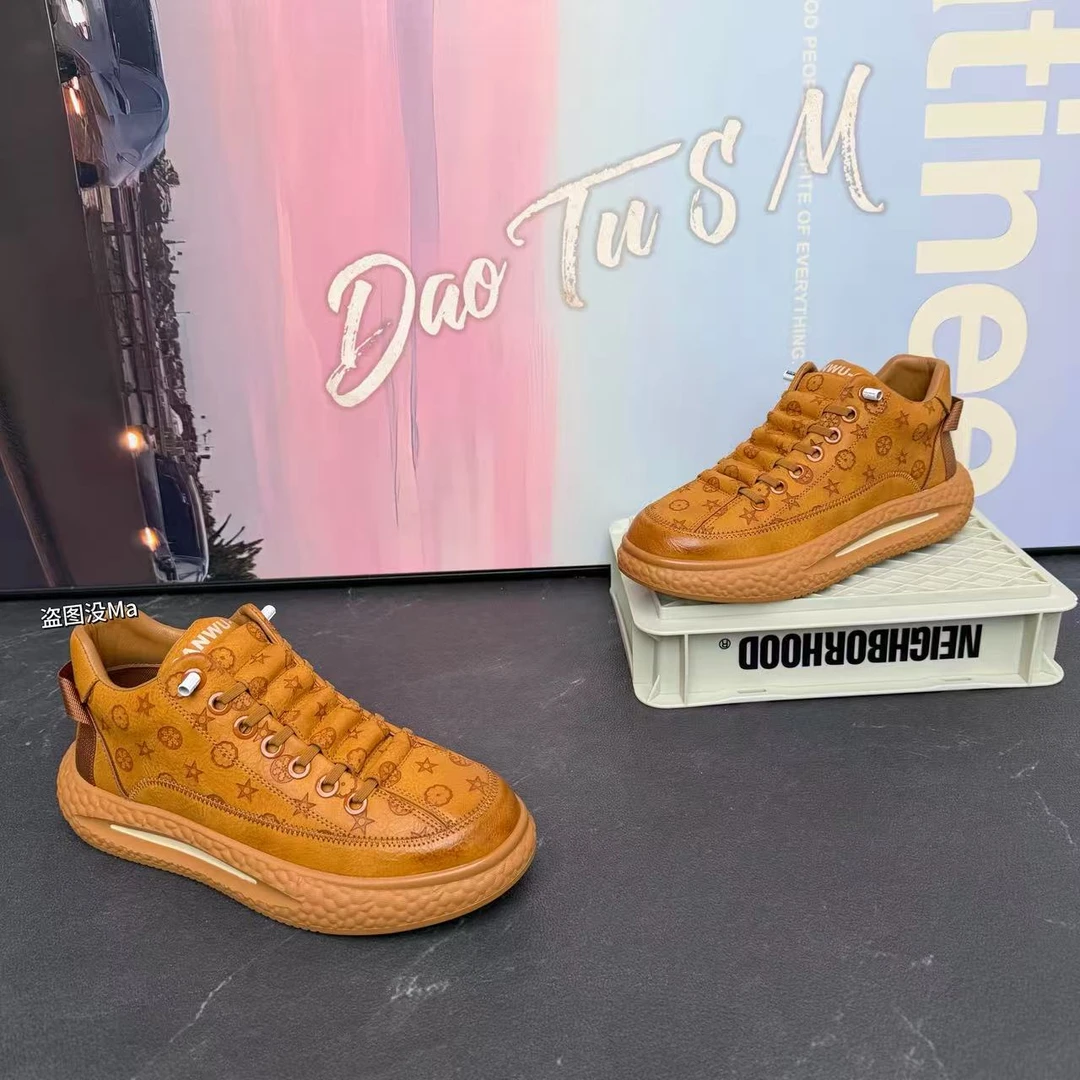 单棉同款时尚百搭休闲压花男士一脚蹬秋冬新款运动休闲小白鞋